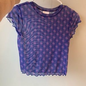 Abound Trendy blue sheer top! Y2K